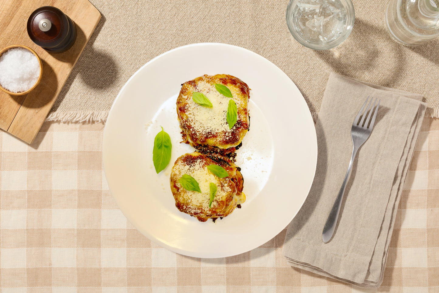 Eggplant Parmigiana With Fresh Basil & Mozzarella