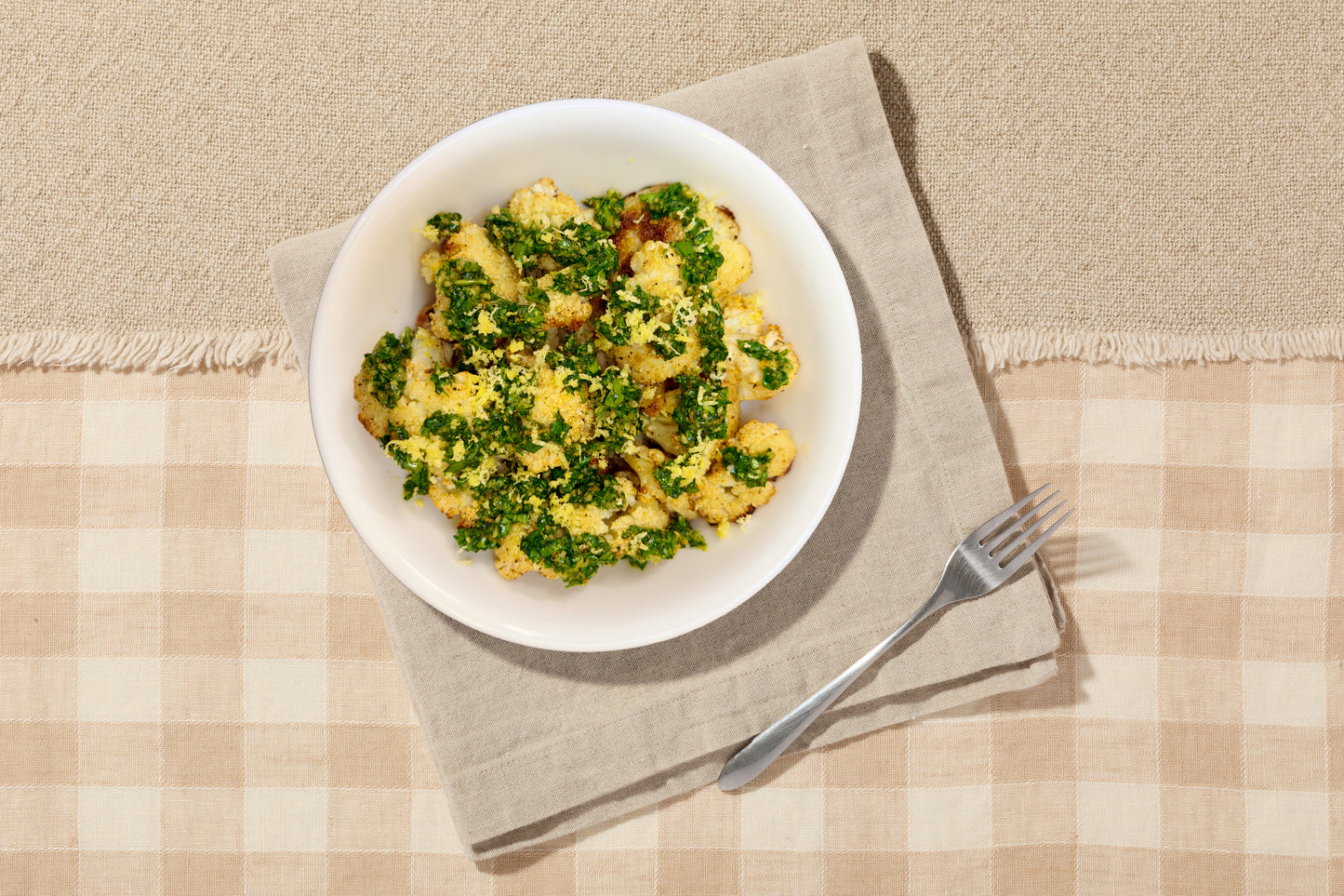 Roasted Cauliflower With Gremolata & Lemon Zest
