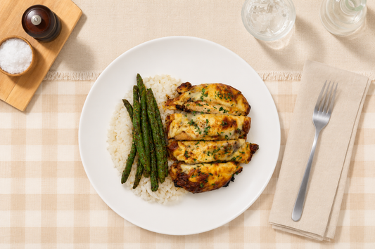 Muenster Chicken & Rice With Spiced Green Beans