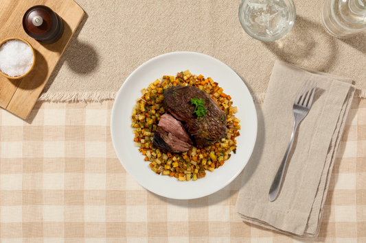 Red Wine Pot Roast With Potato And Carrot Hash